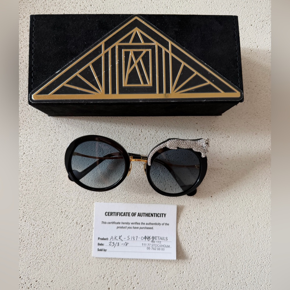 Sunglasses with Black and Silver Accents